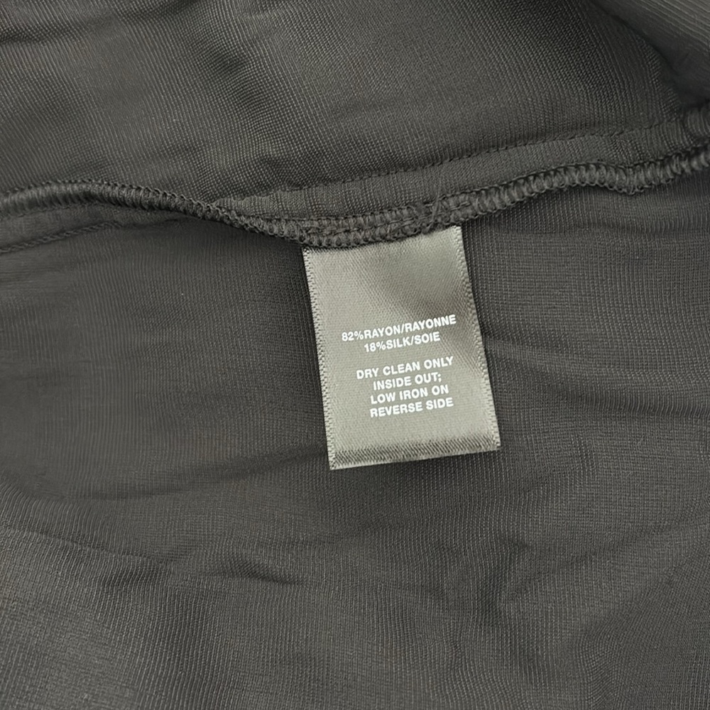Lafayette 148 New York Roslin Italian Silk Blend Blouse XS NWT Black Bell Sleeve - Picture 10 of 11